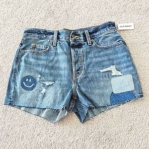 High-Waisted Button Women Jean Short